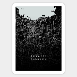 Jakarta Indonesia City Map dark Sticker